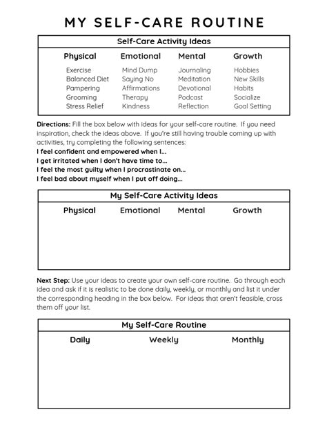 Body parts worksheet is designed for teaching young kids about different body parts of the human body. How to Create a Self-Care Routine You'll Love | Tiny Ramblings