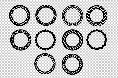 Circle Monogram Frames Svg 76604 Svgs Design Bundles