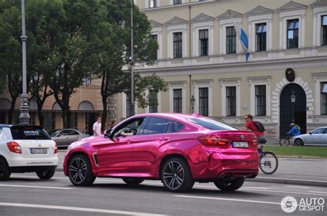 Pink Bmw X6 M Goes For A Stroll In Munich Pink Bmw Bmw X6 Bmw