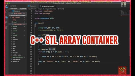 Using search(), if i enter 2, it should tell me that 2 is in the array and that its index value is 1. C++ STL Array Container - YouTube