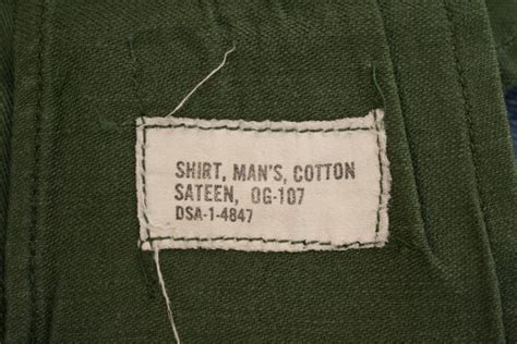 Vintage Us Army Vietnam Era Military Sateen Shirt Jungle Expert