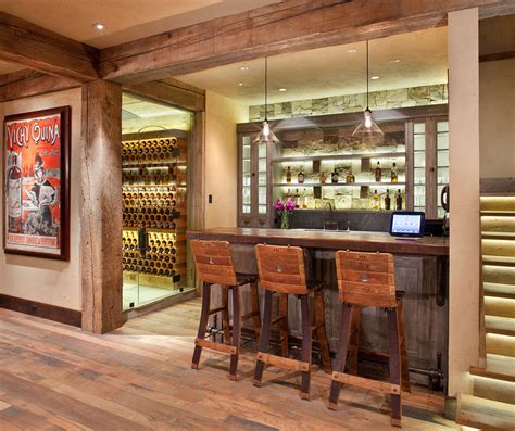 15 Distinguished Rustic Home Bar Designs For When You Really Need That