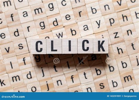 Click Word Concept Stock Image Image Of Improvement 143297891