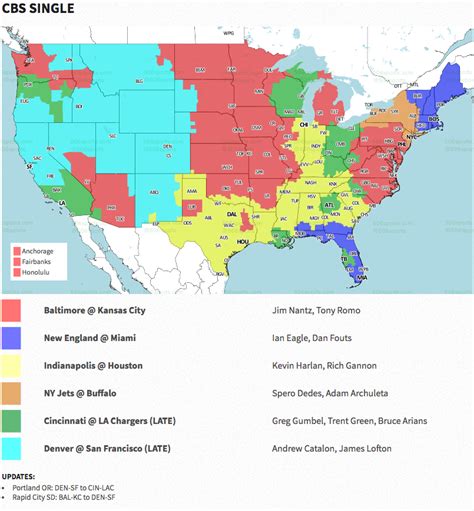 Nfl Coverage Map Week 14 Which Games Are Televised Locally