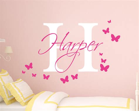 Personalised Girls Name Wall Stickers Girls Name Wall Stickers Baby