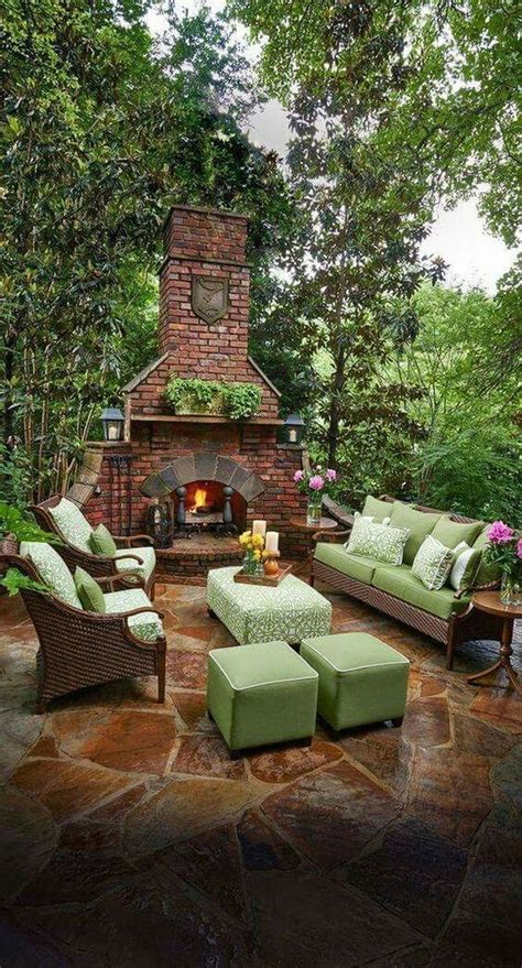 Stylish 30 Marvelous Backyard Fireplace Ideas To Beautify Your Outdoor