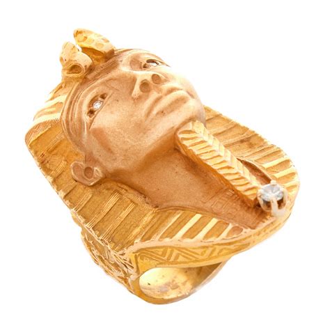Vintage 14k Gold King Tut Ring Kodner Auctions