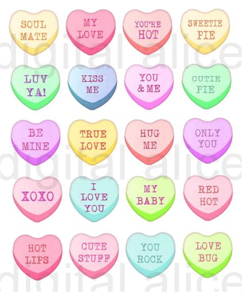 Your Personalized Candy Conversation Hearts Personalized Etsy