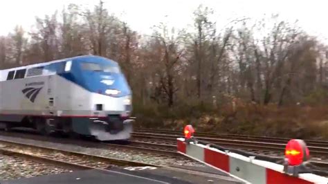 Fast Amtrak Train Hits The Horn Youtube