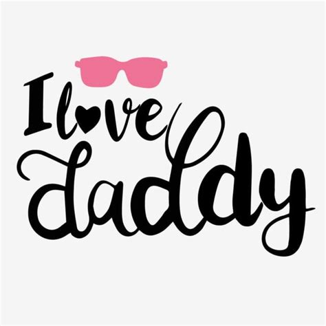 I Love Dad Phrase Svg Art Word Phrase Joined Up Hand Painted Png And