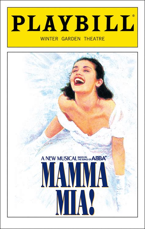 Mamma Mia Broadway Winter Garden Theatre 2001 Playbill