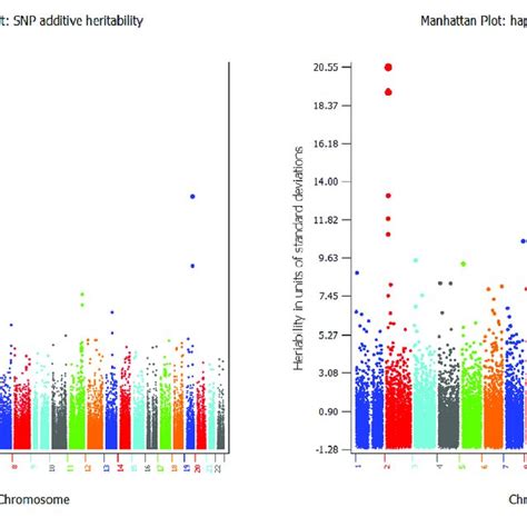 Examples Of Graphical Visualization Of Snp Heritabilities Left And
