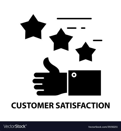 Customer Satisfaction Symbol Icon Black Royalty Free Vector