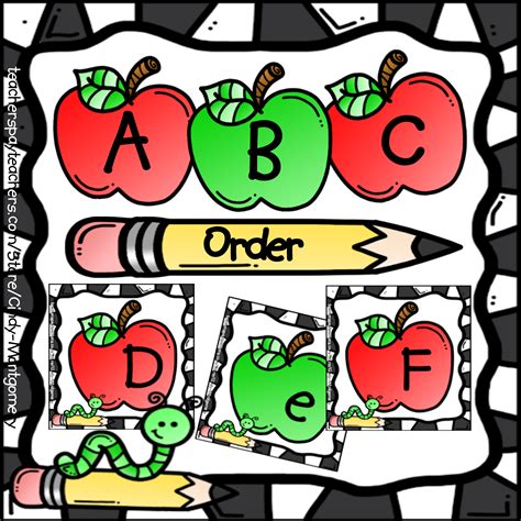 Apples Abc Order Printables Abc Order Abc Language Arts Resources