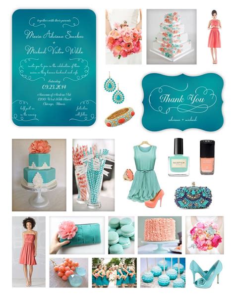 Depending on the amount of the. Teal And Coral Wedding Colors