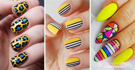 🥇 UÑAS decoradas COLOR Amarillo 2020 - Tonos Mostaza, pastel y mas