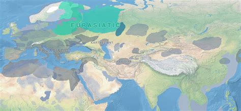 Map Of Early Mesolithic Languages Ca 10000 7000 Bc Turkic Languages