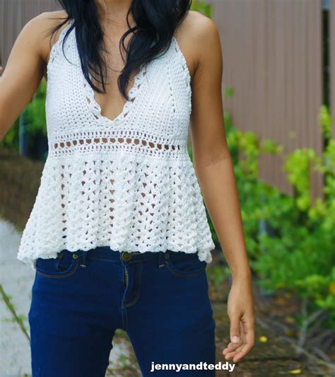 Easy Crochet Summer Ruffle Top For Beginners With Video Tutorial