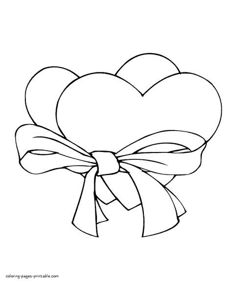 Search through 623,989 free printable colorings at getcolorings. Two hearts tied with a ribbon || COLORING-PAGES-PRINTABLE.COM