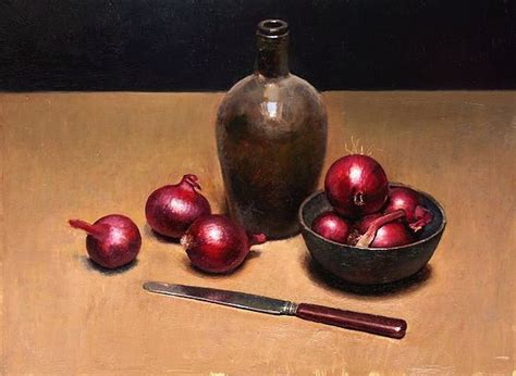 Still Life With Red Onions Jos Van Riswick Still Life Paintings