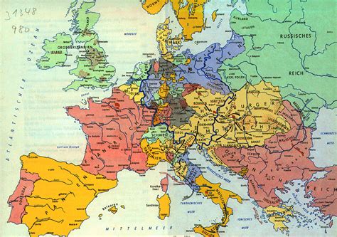 Map of Europe during the 1948 revolutions