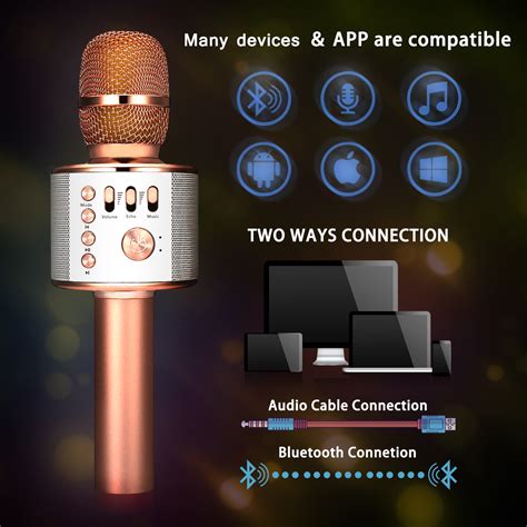 3 In 1 Wireless Karaoke Microphone Built In Bluetooth 41 Speaker For