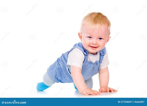 The Baby Learns To Crawl Stock Image Image Of Game Adorable 27704839