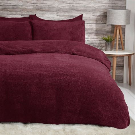 Sleepdown Teddy Fleece Thermal Warm Bedding Duvet Sets And Pillow Case Ebay