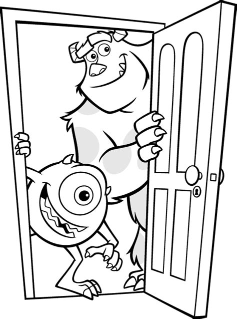 Coloring Sheet Sully Mike Disney Coloring Pages Monster Coloring