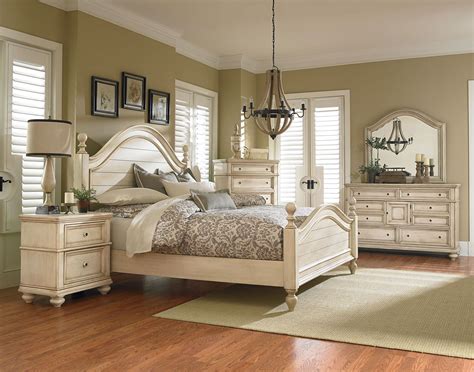 This bedroom set combines a charming beauty with a contemporary design. Standard Furniture Chateau Poster Bedroom Set in in Bisque ...