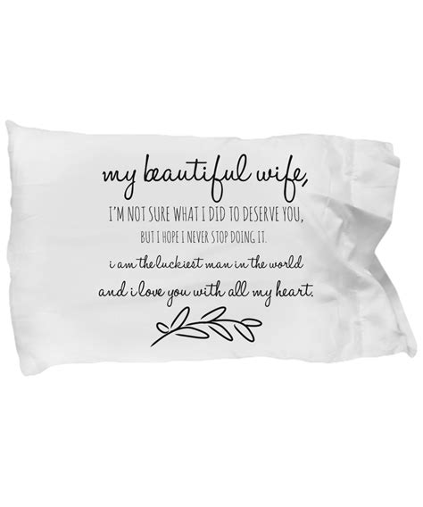To My Beautiful Wife I Love You Pillowcase Romantic Pillow Case T
