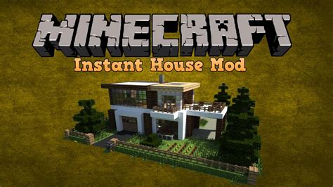 Instant House Mod Minecraft Seed Showcase 175 Youtube