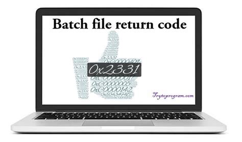 How To Fix Error Code Batch Return Error Silicon Valley Gazette