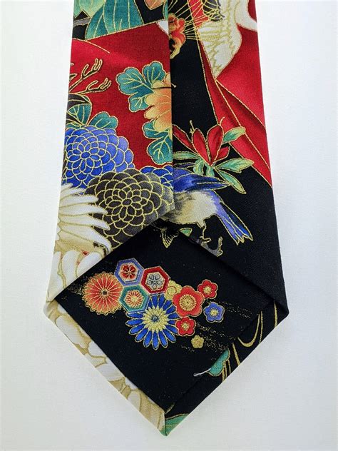 geisha necktie japanese style tie with geisha