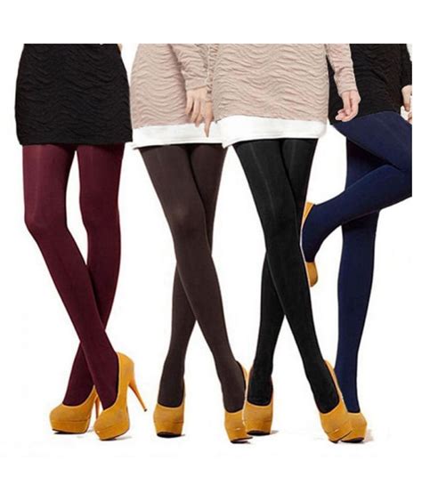 fashion women thick 120d stockings pantyhose tights opaque long footed socks buy online at low