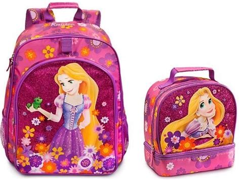 Disney Rapunzel Tangled Large School Backpack Bookbag And Bonus Lunch Box Bag Set Disney Bb S