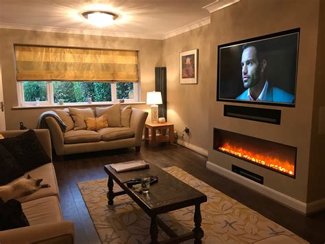 Pin By Mik On Tv Above Fireplace Electric Fireplace Living Room