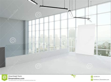 Interior With Empty Poster Stock Illustration Illustration Of Banner
