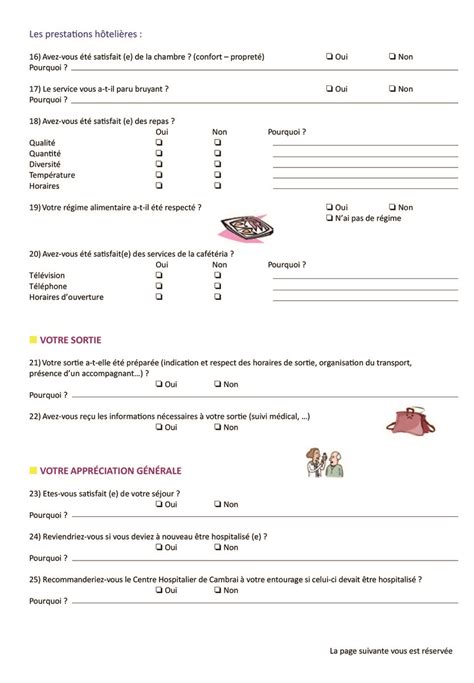 Questionnaire de sortie