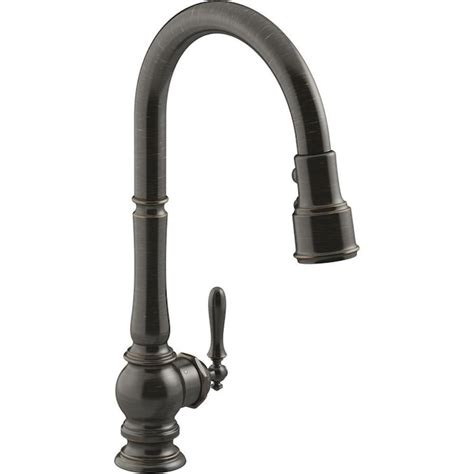 Kohler's kitchen faucets are available in a wide range of styles and finishes. KOHLER Artifacts Oil-Rubbed Bronze 1-Handle Deck Mount ...