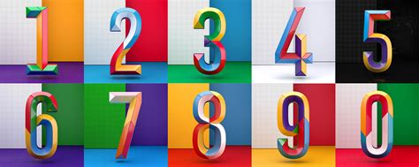 Colourful Numbers On Behance