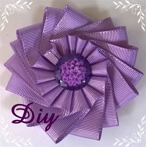 Flor De Fita De Gorgurão Diy Ribbon Flower Diy Flores De Tecido Tutorial De Flor De Tecido