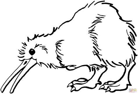 More 100 coloring pages from vegetables and fruits coloring pages category. Kiwi zoekt naar voedsel kleurplaat | Gratis Kleurplaten ...