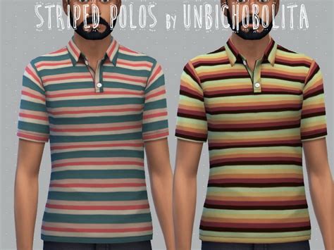 Striped Polos At Sims 4 Male Clothes