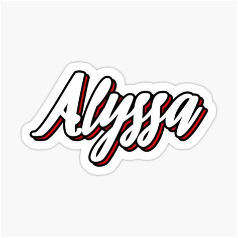 Alyssa First Name Hand Lettering Design Sticker For Sale By Sulies Redbubble