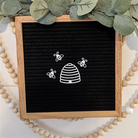 Bee And Beehive Letter Board Icons Springtime Felt Board Etsy