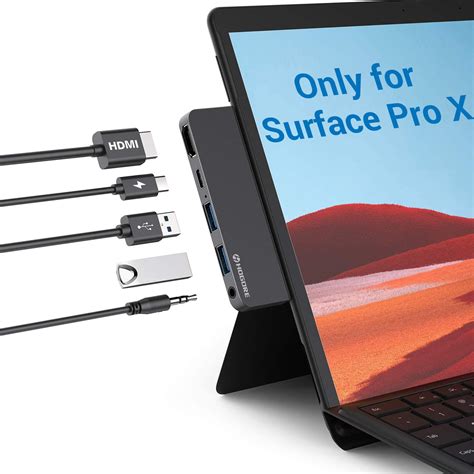 Surface Pro X Usb C Hub Hogore Surface Pro X Adapter Dock With 4k Hdmi