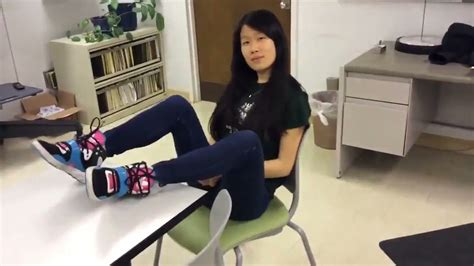 Asian Woman Takes Off Shoes And Socks Youtube