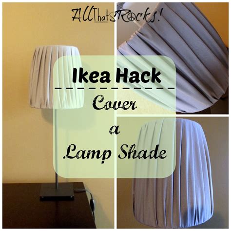 I'm sharing budget friendly light fixture and easy ikea decor diys. Cover a Lamp Shade for a whole new look.No-Sew | IKEA Hack | AllThatSrocks.com (With images ...