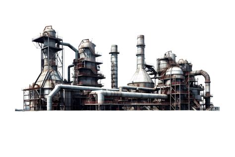 Industrial Plant Isolated On A Transparent Background Oil And Gas